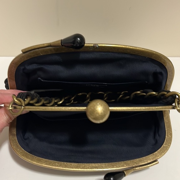 J. Crew Black Velvet Handbag - Picture 2 of 3